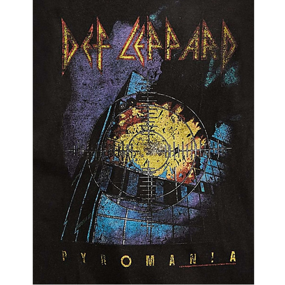 Def Lepparad Pyromania Logo UK metal rock Official T-Shirt XXL 2XL NWT - Picture 3 of 3